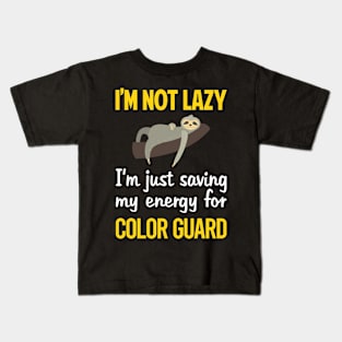 Funny Lazy Color Guard Colorguard Kids T-Shirt